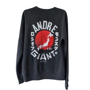 Andre‎ The Giant RO Japan Tour 1982 Gray Heather Crew Neck Sweatshirt Size Large